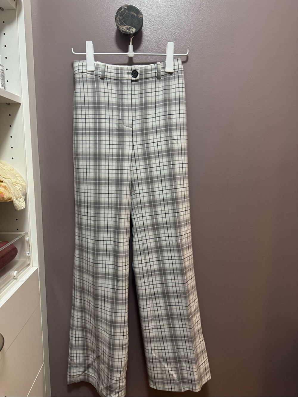 Gray Plaid Aritzia Wilfred pants
